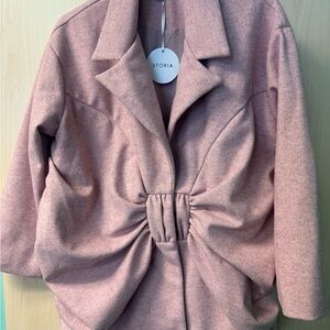 Storia Blush Pink Gathered Blazer